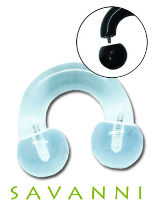 Transparent Heavy Gauge Hästskobarbell av Akryl