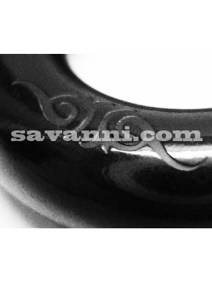 Svart Heavy Gauge Hästskobarbell Tribal