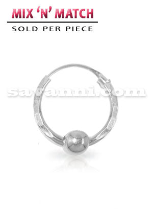 Öronring av Silver Edgy Surface