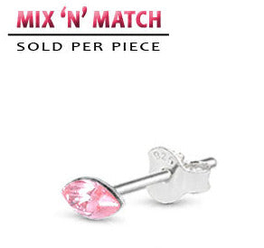 Silverörhänge Diamond Drop