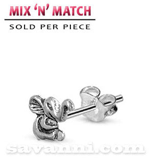 Silverörhänge Elefant