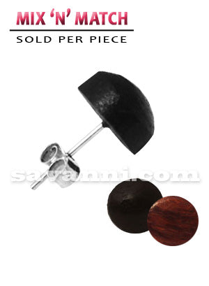 Silverörhänge Platt Träkula