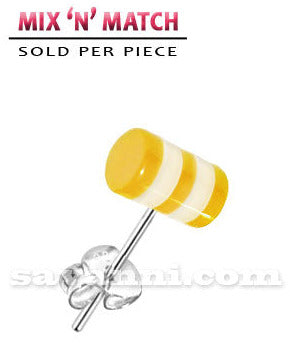 Silverörhänge Regnbågsfärgat Piller