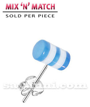 Silverörhänge Regnbågsfärgat Piller