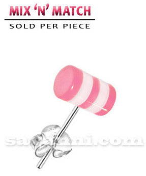 Silverörhänge Regnbågsfärgat Piller