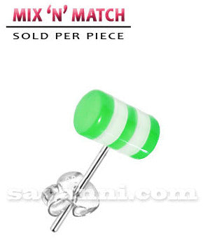 Silverörhänge Regnbågsfärgat Piller