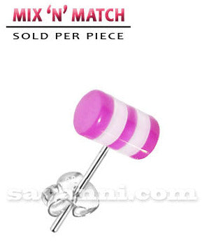 Silverörhänge Regnbågsfärgat Piller