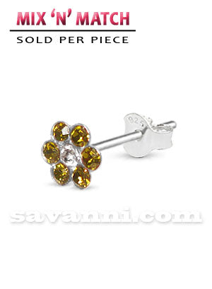 Silverörhänge Gnistrande Blomma