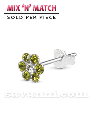 Silverörhänge Gnistrande Blomma