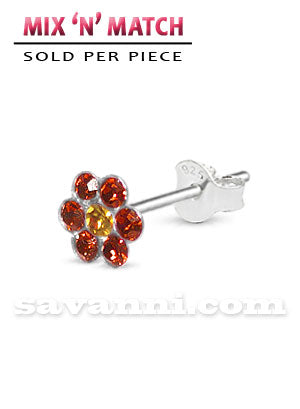 Silverörhänge Gnistrande Blomma