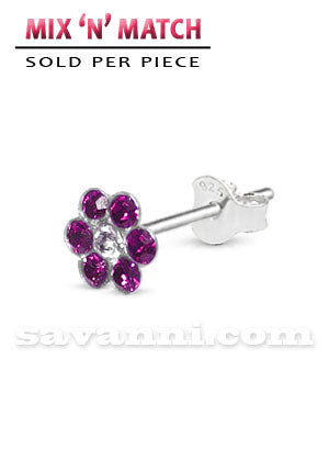 Silverörhänge Gnistrande Blomma