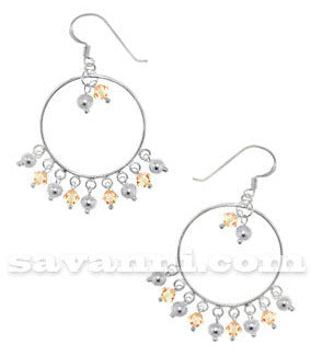 Örhängen Silver Coil of Crystals