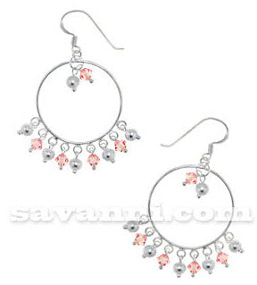 Örhängen Silver Coil of Crystals