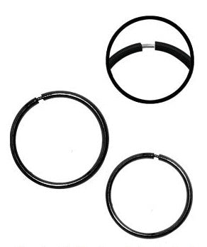 Svart Slät Silverring