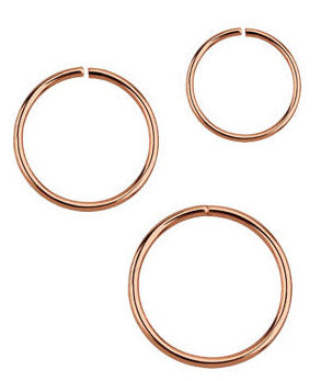0.6mm Roséguldfärgad Öppen Silverring