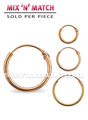 Rose Gold Öronring av Silver