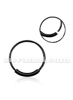 Svart Silverring Smooth