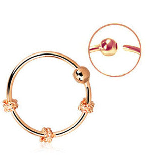 Silverring Triple Twisted Wire Rose Gold