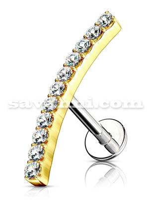 1.2mm Labret Strass Båge
