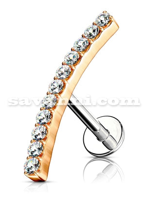 1.2mm Labret Strass Båge