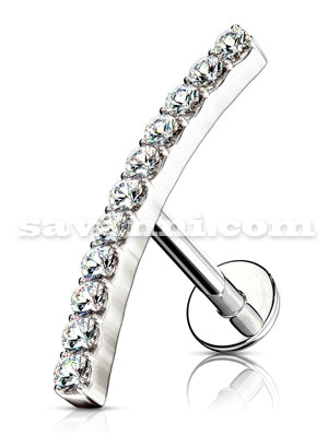 1.2mm Labret Strass Båge