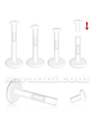 Labret retainer push in