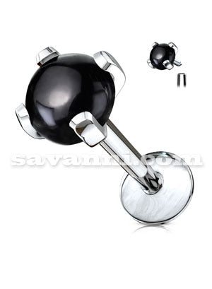 1.2mm Labret med Inre Gängor Energi Sten