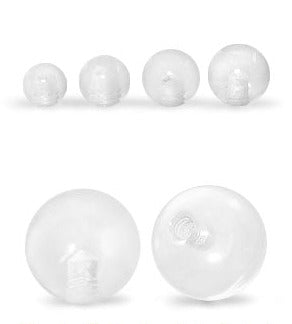 1.2mm Smyckeskomponent Genomskinlig Akrylkula