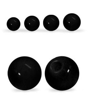 1.2mm Smyckeskomponent Svart Akrylkula