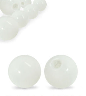 1.6mm Smyckeskomponent Vit Akrylkula