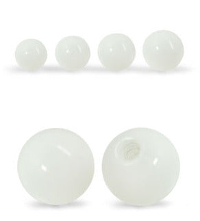 1.2mm Smyckeskomponent Vit Akrylkula