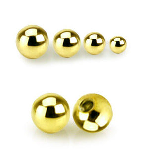1.6mm Smyckeskomponent Guldfärgad Kula