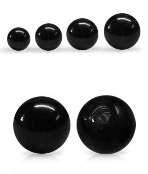 1.6mm Smyckeskomponent Svart Kula