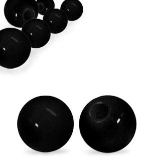 1.6mm Smyckeskomponent Svart Akrylkula
