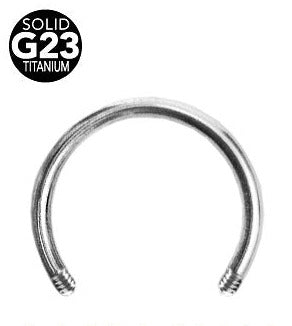 1.6mm Hästskobarbell Smyckeskomponent Titanstav