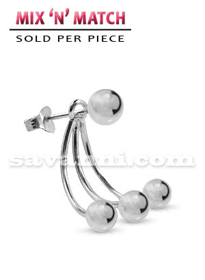 Jacket-Örhänge Silversolfjäder