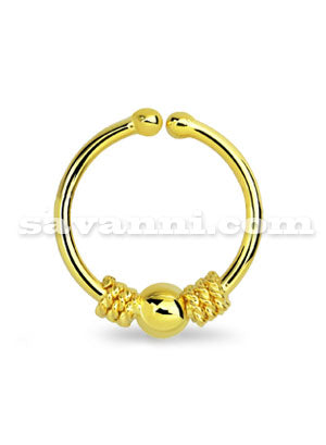 Guldfärgad Silver Fake Ring Classic Bali Wire