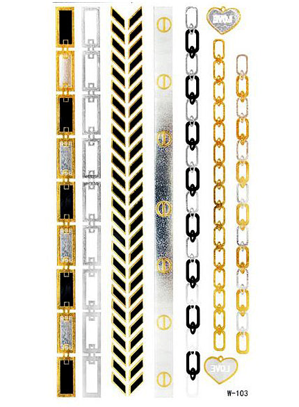 Smyckestatuering Chain Bands