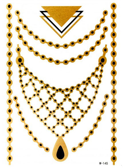 Smyckestatuering Gold Chain Necklace