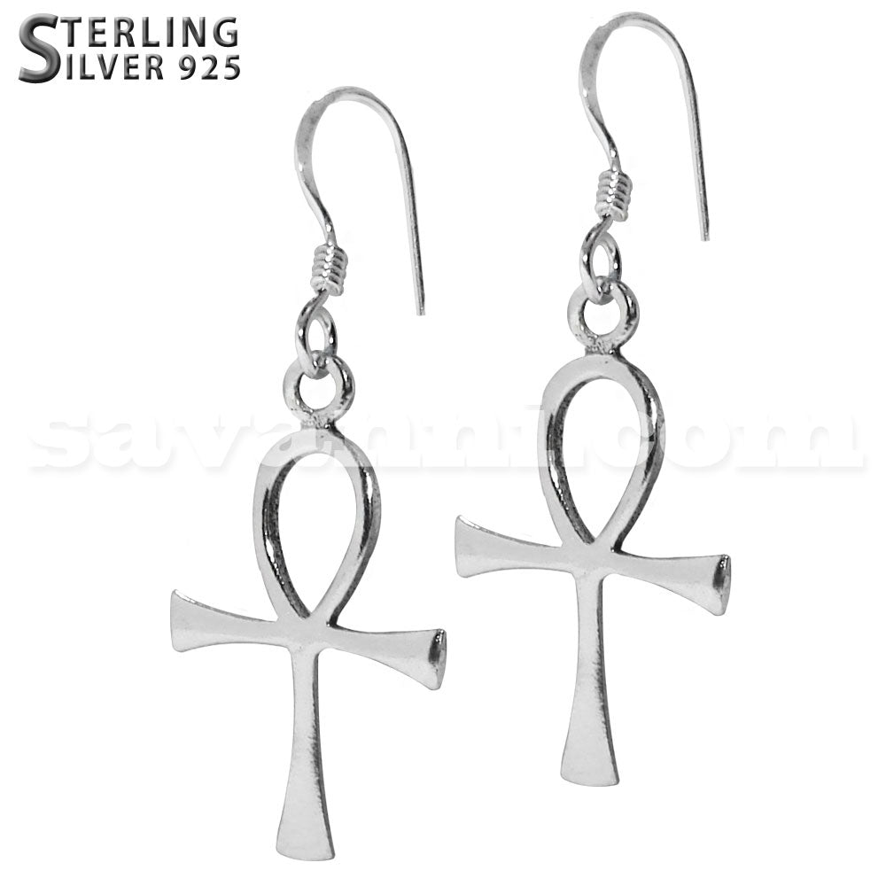 Örhängen Silver Ankh Kors