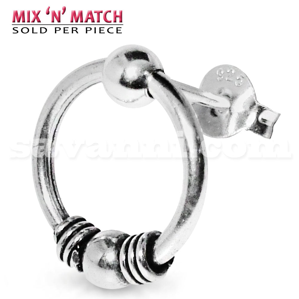 Korvanappi Hopea Bali Style