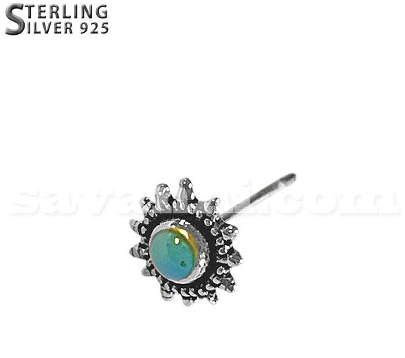 Korvakoru Hopea Turquoise Tribal Sun