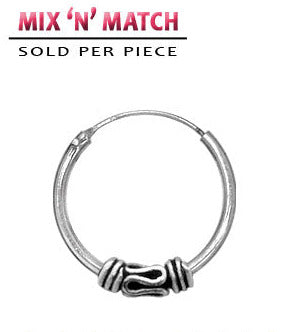 Öronring av Silver Balinese Twist