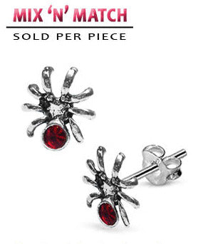 Silverörhänge Spindel & Strass