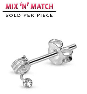 Silverörhänge Spiraljäder Med Strass