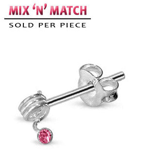 Silverörhänge Spiraljäder Med Strass