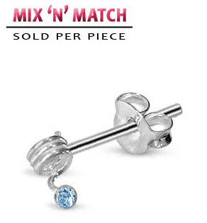 Silverörhänge Spiraljäder Med Strass