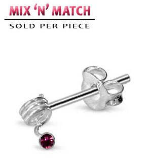 Silverörhänge Spiraljäder Med Strass