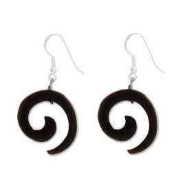 Örhängen Trä Spiral