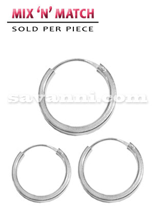 Kantig Öronring av Silver
